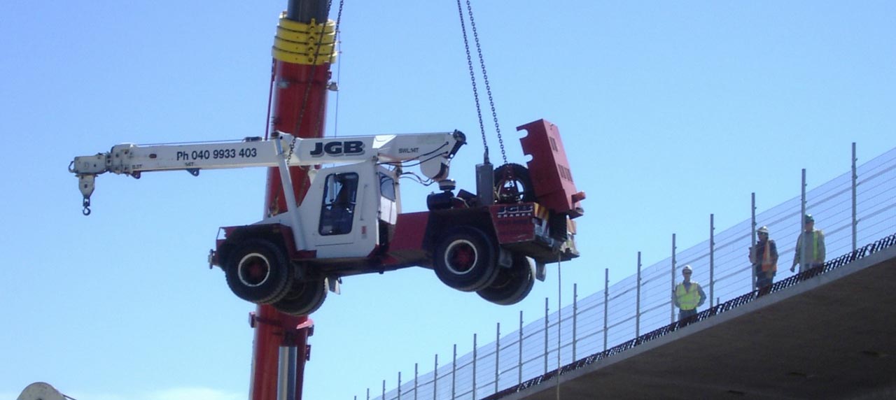 Limited access - simply lift a smaller crane into position